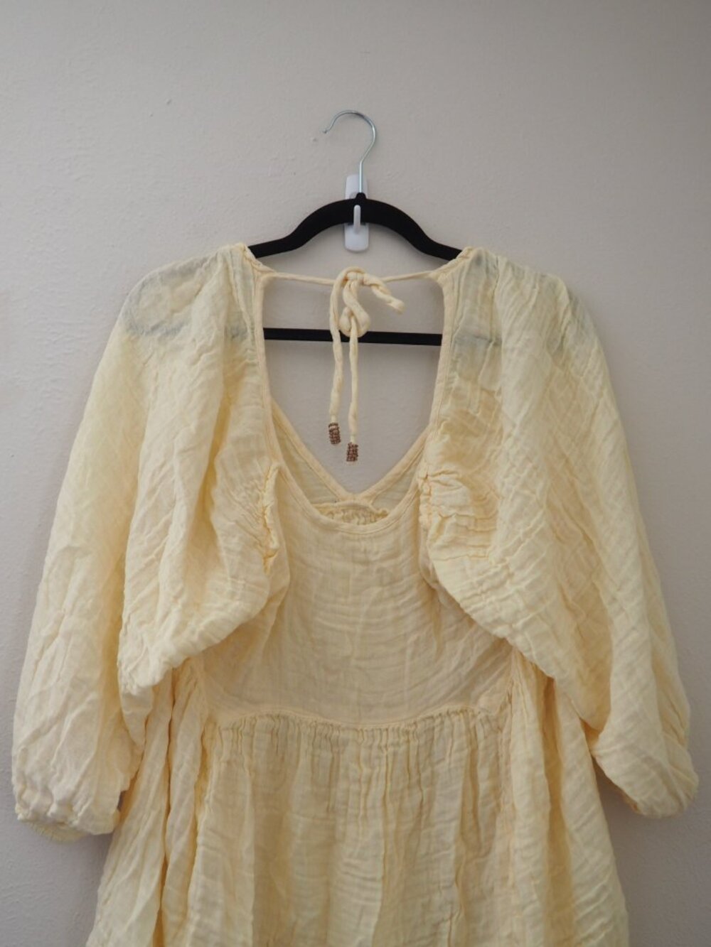 Free People Lemonilla Yellow Adler ¾ Sleeve Tunic Dress sz S - Picture 11 of 11
